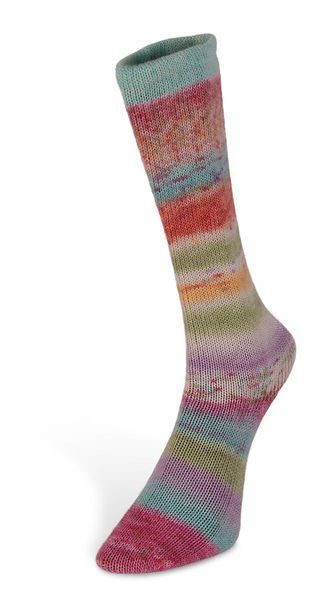 Пряжа Carnival Sock/Карнівал, рожевий-бірюзовий-бузковий-салатовий-жовтий-помаранчевий мультиколор 1, Laines du Nord 4855 фото