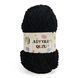 Пряжа Quzu/Кузю, чорний QZ003, Lady Yarn 1520 фото