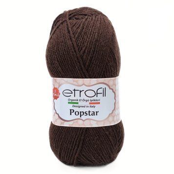Пряжа Popstar/Попстар, коричневий 77013, Etrofil 116 фото