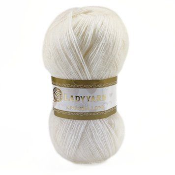 Пряжа Angora Love/Ангора Лав, молочний HN001, Lady Yarn 1424 фото