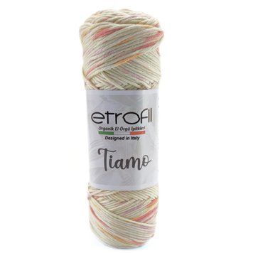 Пряжа Tiamo/Тіамо, білий-жовтий-бузковий-рожевий Adore SE304, Etrofil 490 фото