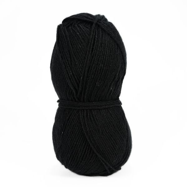Пряжа Super Wool/Супер Вул, чорний NW024, Lady Yarn 2421 фото