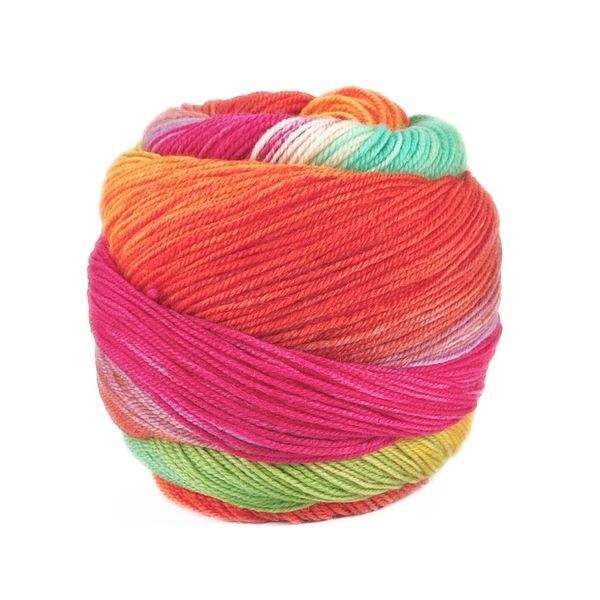 Пряжа Harmonious Sock/Хармоніус Сок , бірюзовий-зелений-жовтий-помаранчевий-червоний-бузковий мультиколор 1, Laines du Nord 4862 фото