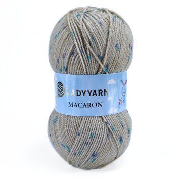 Пряжа Macaron/Макарон, бежевий з блакитним вкрапленням P5796, Lady Yarn 1492 фото