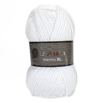 Пряжа Merino Xl/Меріно ХЛ, білий NW025, Lady Yarn 2476 фото
