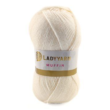 Пряжа Muffin/Мафін, вершковий AHB001, Lady Yarn 1493 фото