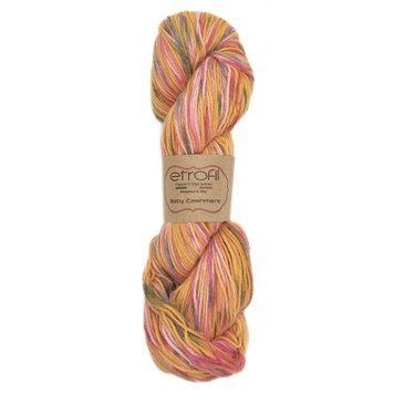 Пряжа Baby Cashmere/Бебі Кашемір, помаранчевий-синій-рожевий-зелений EL115, Etrofil 179 фото