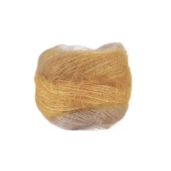 Poema Mohair yarn, milky-beige-yellow multi-colour 1, Laines du Nord