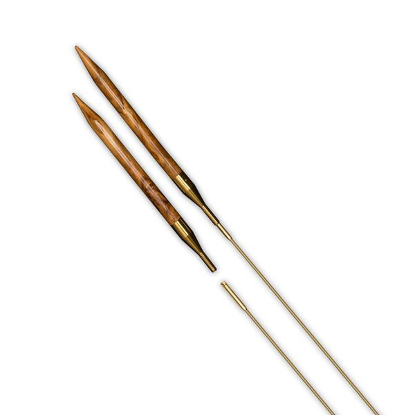 Addi Click Nature Olive Wood Short Tips, 576-7/12,5_3,5