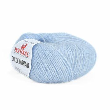 Пряжа Dolce Mohair/Дольче Мохер, блакитна крейда 80, Mondial 4127 фото