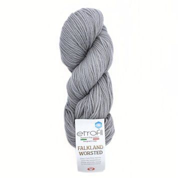 Пряжа Falkland Worsted/Фолкленд Ворстед, сірий Silver 79040, Etrofil 36 фото