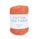 Cotton Silk Tweed Yarn, orange 8872, Laines du Nord