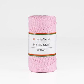 Пряжа Cotton Macrame/Котон Макраме, світло-рожевий 1001/ 72, Hobbi Trend 5612 фото
