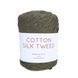 Cotton Silk Tweed Yarn, green 8869, Laines du Nord