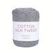 Cotton Silk Tweed Yarn, gray 5722, Laines du Nord