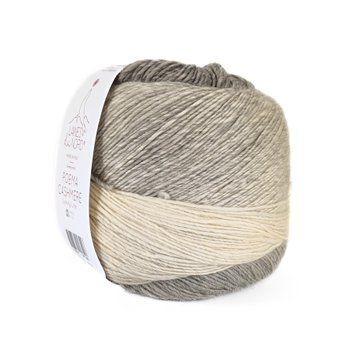 Пряжа Poema Cashmere/Поема Кашемір, молочний-сірий-темно-сірий мультиколор 106, Laines du Nord 4934 фото