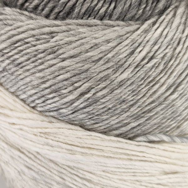 Пряжа Poema Cashmere/Поема Кашемір, молочний-сірий-темно-сірий мультиколор 106, Laines du Nord 4934 фото