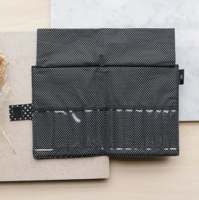 KA Seeknit Fabric Case type A Polka-dot Black