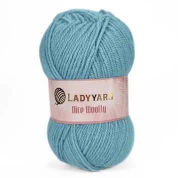 Пряжа Nice Woolly/Найс Вулл, блакитний NW018, Lady Yarn 2460 фото